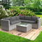 BRAST® Gartenmöbel Lounge Set | 4-5 Personen viele Modelle & Farben | inkl. extra Dicke Kissen | TÜV geprüft | Outdoor Loungemöbel Sitzgruppe Essgruppe Garnitur | Passion Grau