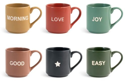 H&H Set 6 Tazze Caffe Mix&Match Assortite Cc 160