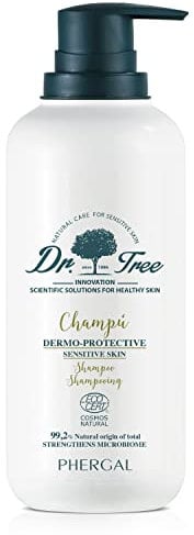 Dr. Tree |Dermo protektives Shampoo für empfindliche Kopfhaut | Verleiht dem Haar Kraft und Glanz | Stärkt dasMikrobiom | 99% natürliche Inhaltsstoffe | 400ml