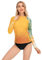 HUGE SPORTS Rash Guard für Damen Rashguard Langarm Bademode Shirts Schnell Trocknender Swimsuit (King Kong, XL)