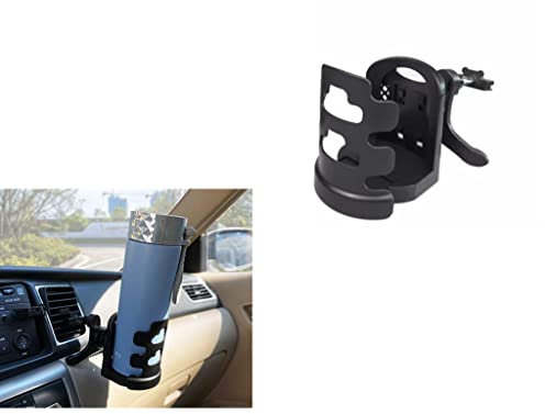 Voarge Car Air Vent Cup Holder, Universal Car Drink Cup Holder, Adjustable Cup Bottle Mount 60mm-80mm Drink Beverage Bottle Stand Holder, Black