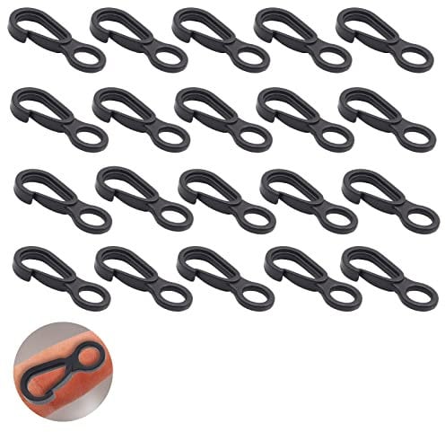Ygmylandbb Mini Carabiner Clip Tiny Spring Snap Hook Plastic Hanging Buckle Carabiners for Backpack Keychain Outdoor Activities, 20pcs