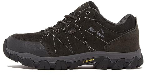 Peter Storm Men’s Silverdale II Walking Shoeswith High Traction Rubber Sole, Durable Suede Upper, Waterproof, (Black, UK Footwear Size System, Adult, Men, Numeric, Medium, 10)
