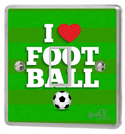 I Love Football Light Switch Sticker Vinyl/Graphics/Decal/Skin Cover sw159