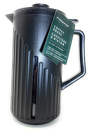 Starbucks Coffee Press Doppelfilter, French Press Kaffeemaschine, 8 Tassen, Schwarz