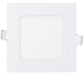LumenTEC LED Deckenleuchte 6W Quadratisch LED PANEL 480LM + Transformator, 3000K 230V (6W WARMWEISS)