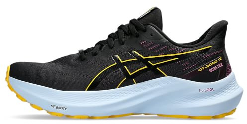ASICS Damen GT-2000 12 GTX Sneaker, Black Saffron, 43.5 EU