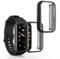 kwmobile Case Compatible with Xiaomi Mi Band 7 Pro Case - 2x TPU Silicone Fitness Tracker Cover - Black/Black