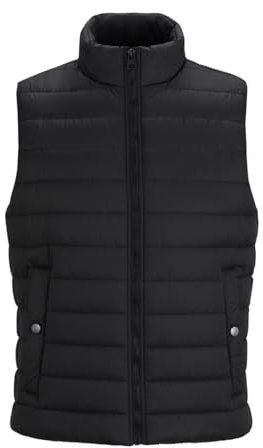 PROSTYLE SPORTS Mens Sleeveless Gilet Body Warmer Puffer Quilted Padded Bomber Jackets (UK, Alpha, L, Regular, Regular, Black)