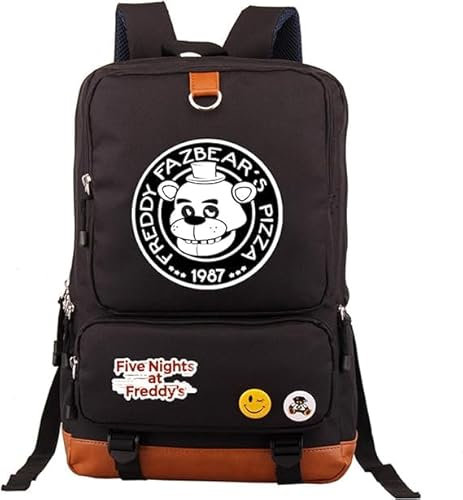 Aayahakawa FNAF Rucksack, Anime, lässiger Tagesrucksack, 3D-Druck, lässige Schultasche, lässiger Tagesrucksack, Reisetasche für Damen und Herren, 43,2 cm, 13, One size