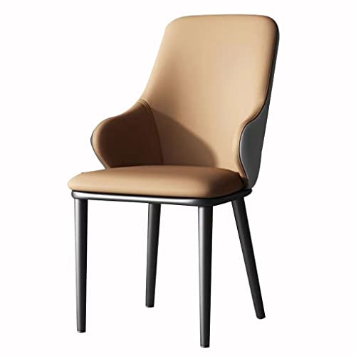 QGKKGQ Küche Künstliche Leder Küche Esszimmer Stühle Schlafzimmer Zimmer Balkon Sofa Stuhl Carbon Stahl Schminktisch Make-Up Stuhl