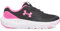 Under Armour UA GGS Surge 4, Scarpa da Corsa Bambina, Anthracite/Aero Pink/Aero Pink, 38