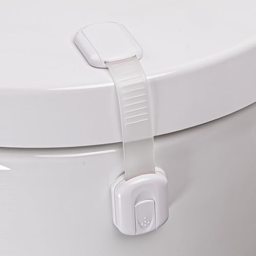 2-Pack Toilet Locks Baby Proof - Toilet Seat Locks for Toddlers with Adhesive - Toilet Latches Child Safety - No Tools Required