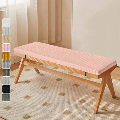 Lsjoaw Bankkissen 100X40X3CM Bankauflage/Sitzpolster Sitzkissen Bankpolster Sitzkissen für Outdoor/Innen Gartenbank Schaukel Terrasse Bank Drinnen Sitz Rosa
