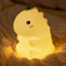 Dinosaurier Nachtlicht Kinder, Stilllicht Dimmbar Silikon, Dinosaurier Lampe Touch, Wiederaufladbar, Kinderzimmer LED Nachtlicht Baby Dimmbar mit Timer, Geschenke für Kinder Babys