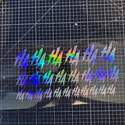 Joker HAHAHA Auto Aufkleber Sticker Groß Schrift Für Alle Glatten Flächen (Rainbow)