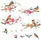 AhhiAboo Fensterbilder Frühling Bunt Fensterfolie, Vogel Blumen Aufkleber Fenster Selbstklebend Fenstersticker Wandtattoo Fensterbilder Kinder, Suncatcher Sticker, Vogelaufkleber für Fensterscheiben