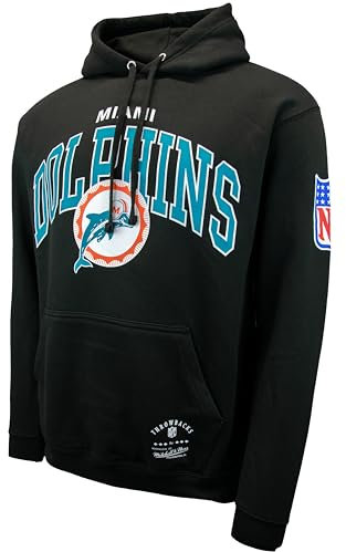 Mitchell & Ness NFL Team Arch Hoodie - Miami Dolphins, XL