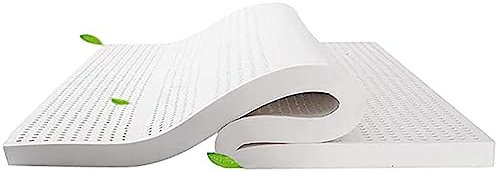 Surmatelas en latex P 100 % naturel pour maux de dos, housse amovible et lavable en viscose de bambou 160 x 200 cm