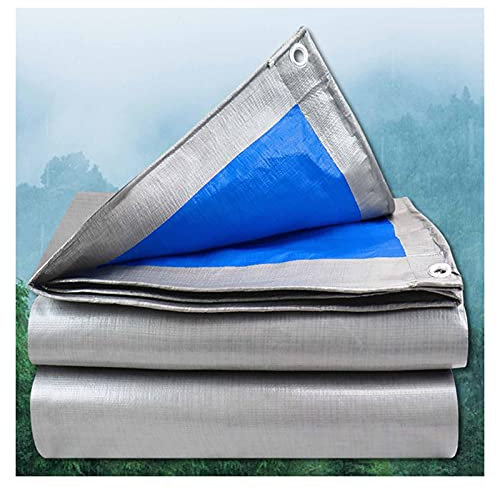 Bâche imperméable et résistante pour remorques extérieures, bois de chauffage, bateaux, piscines - Bleu (3 x 4 m)