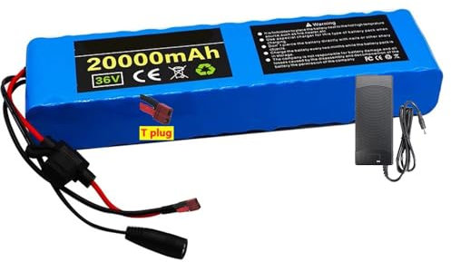 36V E-Bike Battery 36V 20Ah Electric Bike Lithium Battery ebike Battery Motorcycle Scooter for 1000W 800W 550W 350W 200W Electric Bicycles Motor T plug,36V 20Ah