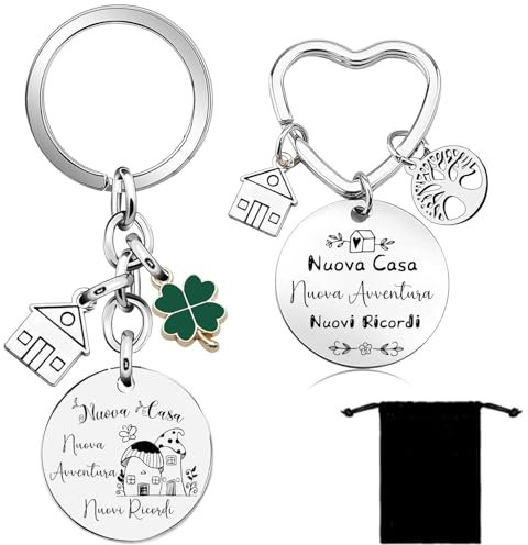 YZLPLP 2 Confezioni per Portachiavi Casa Unisex - Ci vediamo a Casa Portachiavi,Regalo Casa Nuova,Regalo Casa Coppia,Ciondolo Casetta Carina,Ideale per Inaugurazione Casa,Anniversario (5)