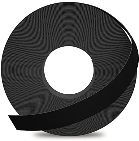 GSCIT Club Schwarzes Melamin-Kantenband, 2,2 cm x 152,4 m, Kantenband mit Schmelzkleber, vorgeklebt, Schrankkantenband, flexible schwarze Furniereinfassung für Sperrholz