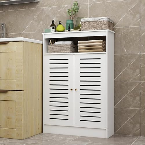 Cache-radiateur Blanc Moderne, Couvercle De Radiateur Moderne avec Étagère De Rangement, Meuble Cache Radiateur Décoratif, Couvercles De Radiateur pour Maison avec 2 Portes.(50 * 90 * 20cm)