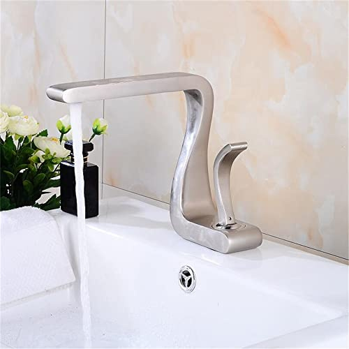 HYHJYMG Gold Bad Mixer Tap Messing Waschbecken heiß und kalter Waschbecken Wasserhahn neu