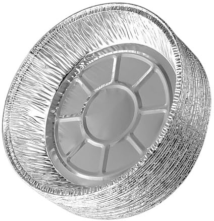 ERYUE Kuchenformen aus Aluminiumfolie Zum Kochen, 50 Stück, 22,9 Cm, Runde Einweg-Teller aus Alufolie für Luftfritteusen, Backen, Lagerung, Braten, Flammhemmendes Küchenzubehör für die Zubereitung