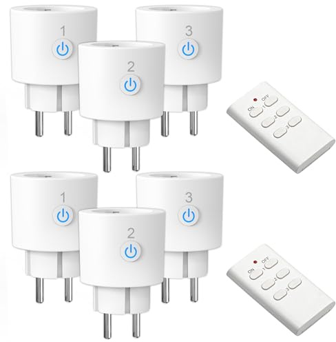 ANTELA Set di Presa con Telecomando, 6 Presa + 2 Telecomandi