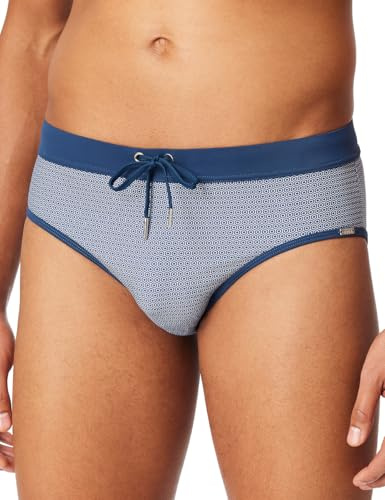 Schiesser Herren Schiesser Herren Badehose Slip Enganliegend Single Jersey - Aqua Badehose (1er Pack)
