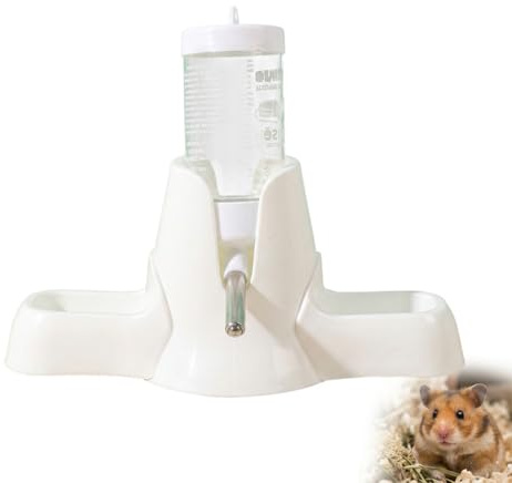 Hamster Water Bottle with Stand, Small Animal Water Dispenser, Leak-Proof Drinking Accessory for Cages, Easy Mounting Bracket