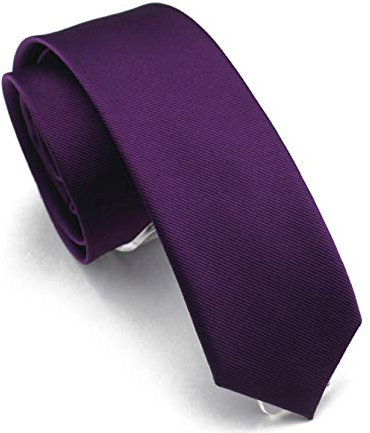 Wehug Corbata clásica de color sólido para hombre, 6 cm, Morado (, 3.1 inch
