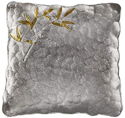 KingbeefLIU Untersetzer Zinn Tischset Untersetzer Blumendruck Teetasse Becher Matte Pad Halter Tischdekoration Bambus*