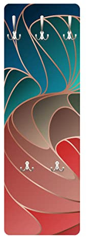 Bilderwelten Garderobe - Farbenfrohes Art Deco, Größe HxB:119cm x 39cm