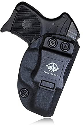 Gun Holster, Ruger LCP 380 Holster IWB Kydex Holster Custom Fit: Ruger LCP 380 Auto Pistol - Innen Bund verdeckt tragen - ADJ. Cant Retention - Mag-Button abdecken - Holster Tasche (Black, Right)