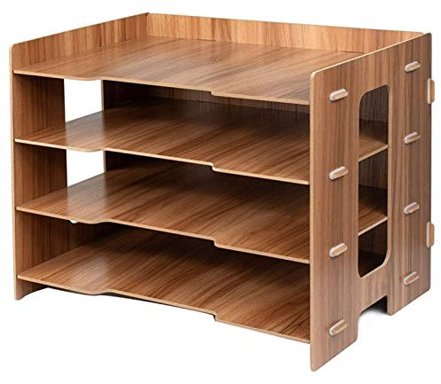 TOMYEUS Ordnerregale Dateiorganisatoren - Buchstabengröße, Tabletts for Schreibtisch-FLEIS-Sortierer A4 Dokumenttisch Tidy Organizer Lagerregal Tray Halter Büro Briefpapierbedarf dokumentenablage