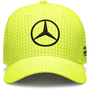 Mercedes AMG Petronas Formula One Team - Cappellino Team Lewis Hamilton 2023 da Bambino - Giallo Neon - Taglia Unica