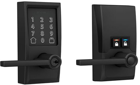 Schlage FE789WBCEN622LAT Encode Century WiFi Latitude Serrure de porte intelligente sans clé pour écran tactile Noir mat