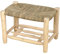 Bohome Living - Banc à Chaussures, Banquette Entrée en Bois et Corde, Pour l’entrée, Salle de Bain, Salon, Couloir (Tressage ligne, 60cm)
