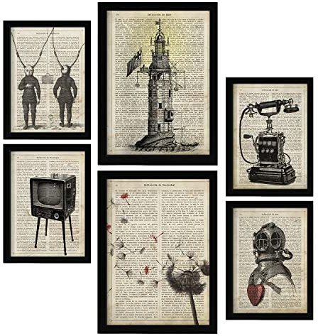 Nacnic Jahrgang Postern. Vintage Papier Stil Plakate mit Enzyklopädie Hintergründen. Revolutionäre Erfindungen aus dem letzten Jahrhundert. Innenarchitektur und Dekoration. A4 & A3.