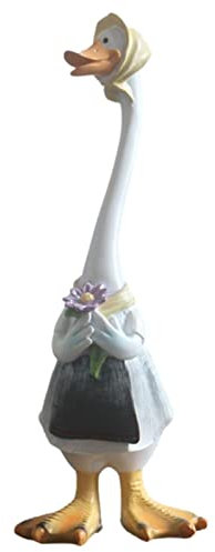 Harz Enten Gartendeko, Tierfigur Gartenstecker Kunstharz Figur Handarbeit Ornament, Gartendeko Enten Harz Statue Deko, Handarbeit Gartenstatue Dekorative Enten Gartenstecker, Gartenfigur Gartendekorat