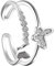 ifundom 2 Doppelter Schmetterlingsring - -Ring Bypass-Ring aura weihnachtsgeschenke Strassschmuck modischer Fingerring Ringschmuck Europäisch amerikanisch