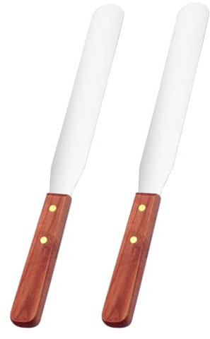 2 Pièces Cire Spatules Grattoir à Crème d'Épilation en Métal Spatules Antiadhésives Cire Spatule en Applicateur d'Épilation Spatule Applicateur Grattoir en Acier Inoxydable
