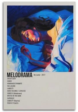 greb Lorde Album-Poster, Leinwand-Poster, Raumdekoration, ästhetisches Poster, künstlerisches Poster für Schlafzimmer, Wohnzimmer, Wände, 30 x 45 cm, ungerahmter Stil