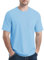 KEFITEVD Classic Crew Neck T Shirt Short Sleeve for Men Heavyweight Cotton Tops Solid Workwear Tees with Pocket Blue- L