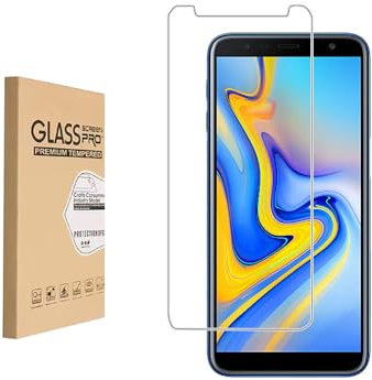 Protecteur d'écran en verre trempé,Conçu pour Samsung Galaxy J6 plus,Verre trempé/Résistant aux rayures/Couvrant uniquement la zone d'affichage