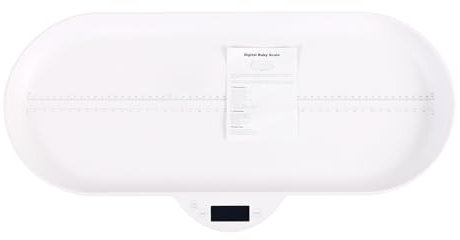 Babywaage Digital Haustierwaage bis 30kg mit Tara und Haltefunktion Genauigkeit 2g mit abgestufte Skala und beleuchteten LCD-Bildschirm Multifunktionale Kinderwaage 65x32x4.5cm