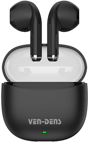 AMPLE Wireless Earbuds For Xiaomi Redmi Note 13 / Redmi Note 13 Pro/Redmi Note 14 12, (BT030) Bluetooth 5.3 Earbuds with Microphone, Pop-ups Auto Pairing Hi-Fi Stereo Sound Headset (BLACK)